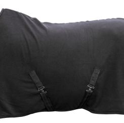 Odpocovací fleece deka Covalliero A/W 2023 s beránkem, černá Velikost: 155